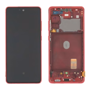 LCD ekraan Samsung G780/G781 S20 FE puuteekraani ja raamiga Cloud Red originaal (service pack)