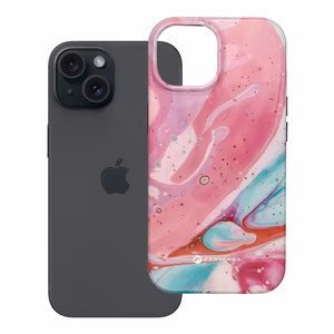 Ümbris jaoks iPhone 15 Forcell F-Protect Mirage compatible with Magsafe Military Drop-Test roosa marble