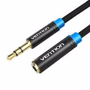 Vention VAB-B06-B150-M 3.5mm male/female 1.5m must metallist tüüpi audio pikenduskaabel