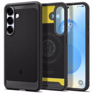 SPIGEN ümbris RUGGED ARMOR MAG compatible with MagSafe jaoks SAMSUNG S25 matte must