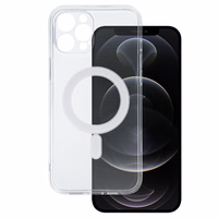 TEL PROTECT MagSilicone Ümbris jaoks Iphone 12 Pro Max Läbipaistev