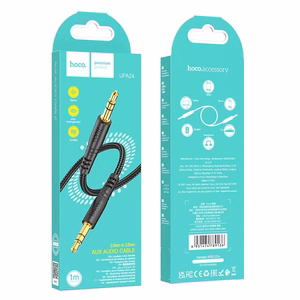 Kabel AUX Jack 3,5 mm do Jack 3,5 mm Hoco 1 m UPA24 must