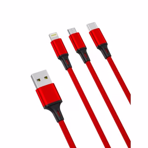 XO kaabel NB173 3in1 USB - Lightning + USB-C + microUSB 1,2 m 2,4A must