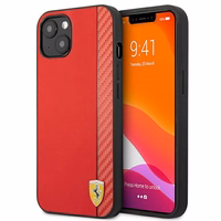 Ferrari FESAXHCP13SRE iPhone 13 mini 5.4" punane/punane kõvakott On Track Carbon Stripe