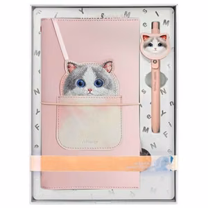 NIMMY set 2in1 notebook + pen BIG EYED PET 2.0 Cat roosa