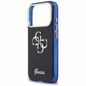 Guess IML 4G Script Metal Ümbris for iPhone 17 Pro - sinine