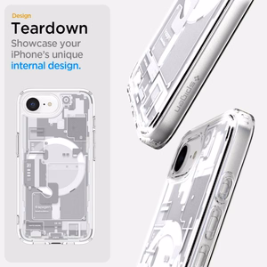 SPIGEN ümbris ULTRA HYBRID MAG compatible with MagSafe jaoks IPHONE 16E 2025 zero one valge
