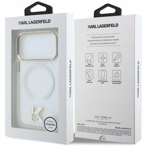 Karl Lagerfeld IML K Head Logo MagSafe Ümbris for iPhone 17 Pro - Clear