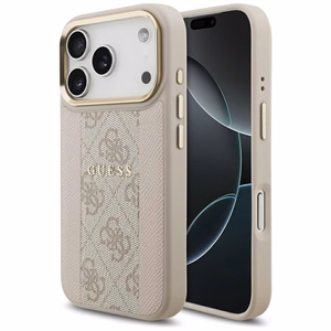 GUESS ümbris jaoks IPHONE 17 Pro compatible with MagSafe GUHMP17LPG4SEMCP (PU W/ 4G PU Stripe) roosa