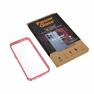 PanzerGlass ClearCase antibacterial Military Grade certified ümbris jaoks iPhone 13 Pro - läbipaistev roosa