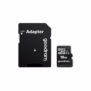 GOODRAM Memory MicroSD Card - 16GB with adapter UHS I CLASS 10 100MB/s