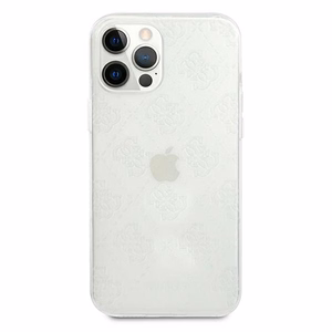 Guess GUHCP12M3D4GTR iPhone 12/12 Pro 6.1" прозрачный жёсткий чехол 4G 3D Pattern Collection