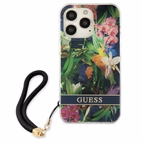 Guess GUHCP13LHFLSB iPhone 13 Pro / 13 6.1" sinine/sinine kõvakaaneline lillerihm