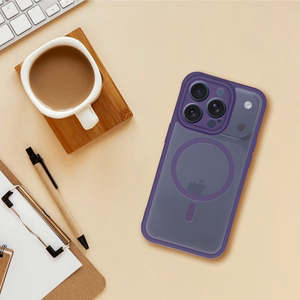 FULL MATTE MAG COVER ümbris compatible with MagSafe jaoks SAMSUNG S26 Edge purple