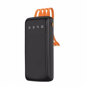 Dudao K6Pro universaalne 10000mAh akupank USB, USB Type C, Lightning kaablitega, must (K6Pro-black)