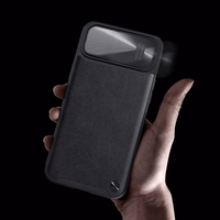 Nillkin CamShield nahast S ümbris iPhone 14 Pro Max kaamerakattega rohelise ümbrisega