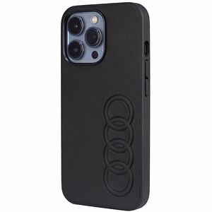 Audi синтетическая кожа iPhone 13 Pro / 13 6.1" чёрный/чёрный хардкейс AU-TPUPCIP13P-TT/D1-BK