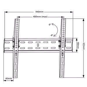 MACLEAN BRACKETS MC-862 Original Extra Sturdy Adjustable Easy Installation TV Bracket 26-55" 40kg Universal must max Vesa 400x400