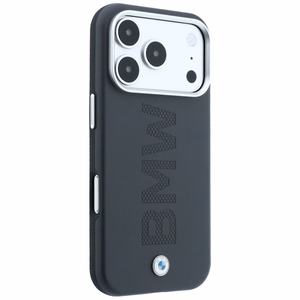 BMW Sign Centered Deboss ümbris seadmele iPhone 18 Pro Max / 17 Pro Max, MagSafe-ühilduv – hall