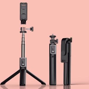 Selfie Stick MINI - with detachable bluetooth remote control and tripod - P40L BLACK