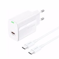 FONENG võrgulaadija EU65 PD 20W 1xUSB-C + kaabel USB-C - USB-C valge