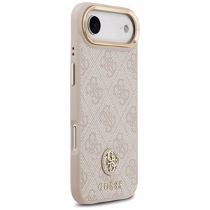 Original Ümbris GUESS 4G Strass Logo & Big Strap Metal Buttons MagSafe jaoks Iphone 17 Air roosa