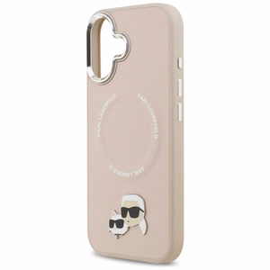 Karl Lagerfeld Karl & Choupette Pins MagSafe Ümbris jaoks iPhone 17 Roosa