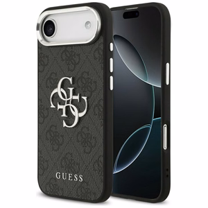 GUESS ümbris jaoks IPHONE 17 Air GUHCP17MP4G4SMCK (4G PU Leather Ümbris with Big 4G and Classic Logo and Hõbedane Metal Camera Frame) must