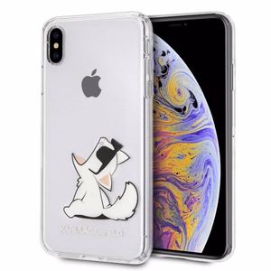 Чехол Karl Lagerfeld Choupette Fun для iPhone Xs Max - прозрачный