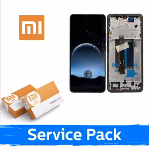 LCD ekraan ühilduv Xiaomi Redmi Note 13 Pro 5G / Poco X6 5G raamiga / Midnight Black / (Service Pack)