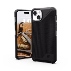 UAG Urban Armor Gear ümbris METROPOLIS LT compatible with MagSafe jaoks IPHONE 15 Plus kevlar must