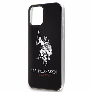 US Polo USHCP12LTPUHRBK Shiny Big Logo ümbris seadmele iPhone 12 Pro Max 6.7", must