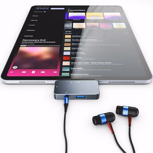 HUB Tech-Protect V6 4in1 USB-C - USB-A 3.0 / USB-C PD100W / HDMI / mini jack 3.5mm - hall