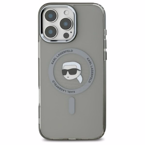 Karl Lagerfeld IML Metal Karl Head MagSafe Ümbris jaoks iPhone 16 Pro Max - must