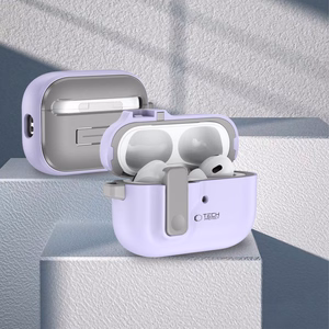 Tech-Protect Slim Hook Ümbris with Carabiner jaoks Apple AirPods Pro 1 / 2 - lilla
