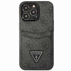 Guess GUHCP13LP4TPK iPhone 13 Pro / 13 6.1" чёрный/чёрный жёсткий чехол 4G Triangle Logo Cardslot
