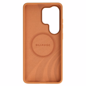 Liavec Silky ümbris metallist kaamera raamiga Samsung Galaxy S26 Ultra jaoks oranž