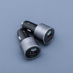 Car laadija Forcell F-Energy Alu 2 x USB C + USB A QC4.0 PD SFC2.0 4,5A 65W hall