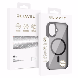 Liavec Cloudy ümbris metallist kaamera raamiga Iphone 17 jaoks must (kaamera juhtnupp)