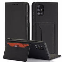 Magnetkaardi ümbris Xiaomi Redmi Note 11 pouch kaardi rahakoti kaardi hoidja must