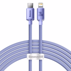 USB kaabel Baseus Crystal Shine violetne Type-C / Lightning 200cm (kuni 20W)