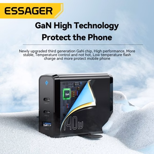 Laadija Essager Peak 2 Must 140W (2xPD / QC3.0)