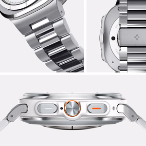 Spigen Modern Fit Band metallrihm Samsung Galaxy Watch Ultra 47 mm kellale, hõbedane