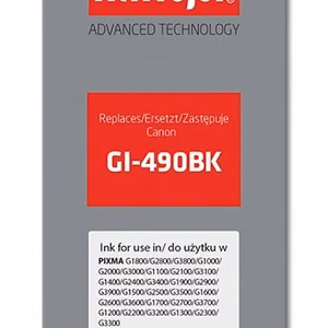 Activejet AC-G490BK – must tindipudel, asendab Canon GI-490BK, 135 ml, Supreme, 6000 lehekülge