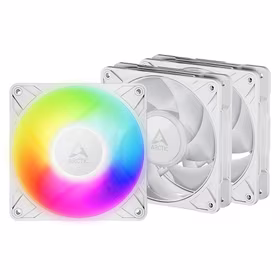 ARCTIC P12 PRO PWM PST A-RGB High-Performance Fans, 4-pin, 120mm, 3pcs (Valge)