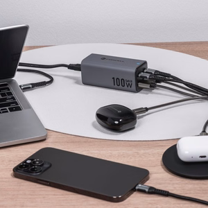 Desktop laadija Forcell F-Energy GaN III 2 x USB C + 2 x USB A QC4.0 PD 5A 100W VT-49 hall