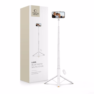 TECH-PROTECT L09S BLUETOOTH SELFIPULK STATIIVIGA VALGE
