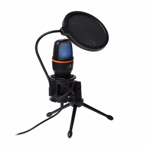 Condenser Mikrofon Kunst koos membrane, standing, illuminated statiiv AC-02 must