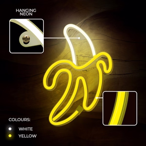 Neon LED Light BANANA valge kollane Bat + USB FLNE10 Forever Light