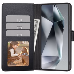 Tech-Protect Wallet Ümbris jaoks Samsung Galaxy S25 - must